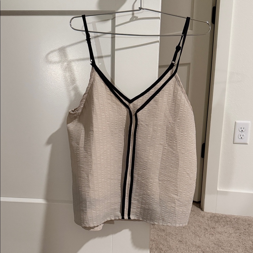 SHEIN Beige and Black Trim Camisole